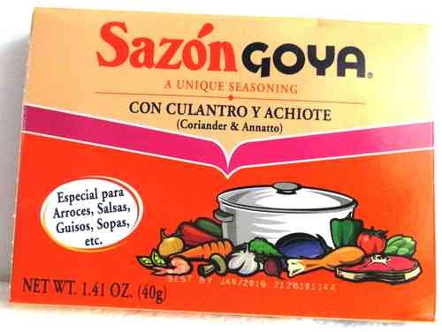 Goya Sazon with Cilantro and Achiote